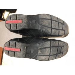 SCARPE sneakers PRADA pelle nero 41/42 7 ORIGINALI