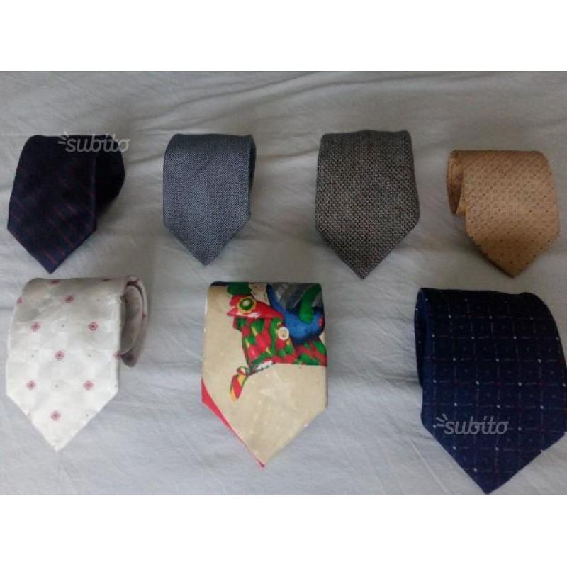 Cravatte n.13 di pura seta e lana